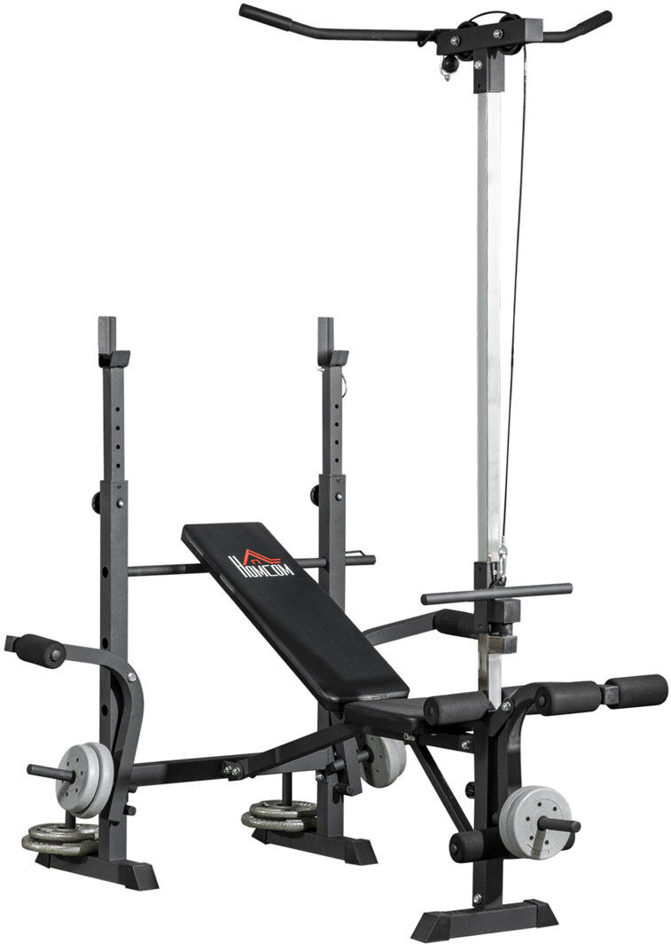 Brayden Studio HOMCOM Adjustable Weight Bench Multifunction Full Body Workout Bench