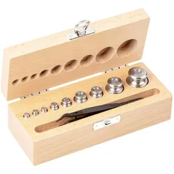 Kern, Feinwaage, M1 Gewichtsatz. 1 g - 100 g / Edelstahl. im Holzet