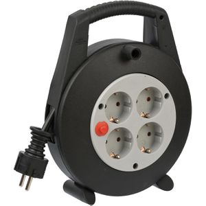 Brennenstuhl Kabeltrommel Vario Line, für innen, 4x Schutzkontaktsteckdosen, Kabeltyp H05VV 1,5 mm², 5 m