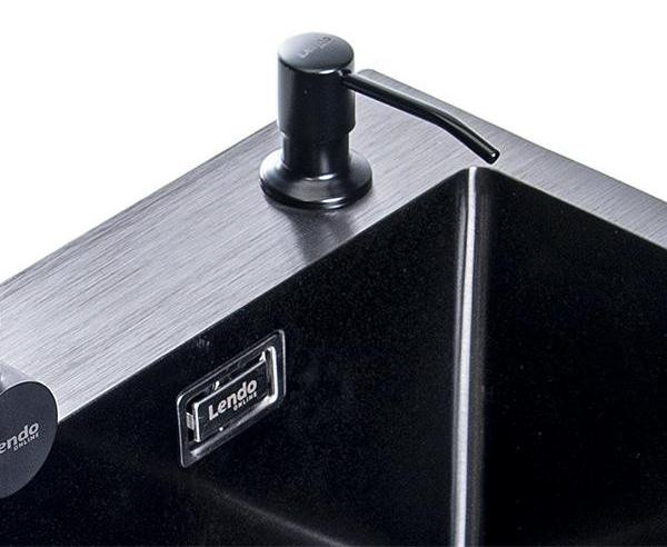 Lendo Online Zeepdispenser voor Spoelbak RVS Zwart 300ml