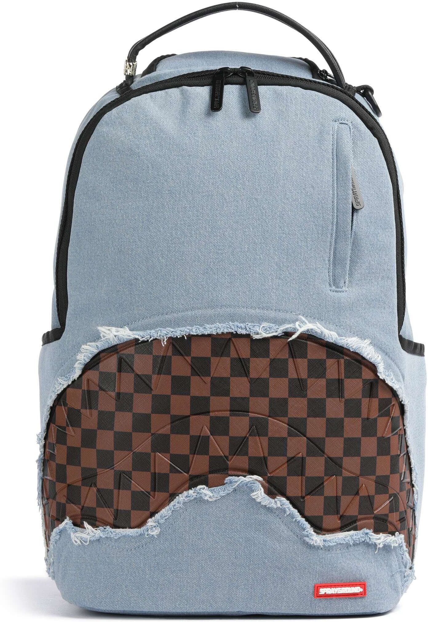 Sprayground Denim Shark Rucksack, blau