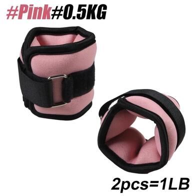 Uplifted Finds AOLIKES Adjustable Ankle & Wrist Weights For Strength Training pink 0.5kg 1 Pair