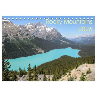 Rocky Mountains 2026 (Tischkalender 2026 DIN A5 quer), CALVENDO Monatskalender