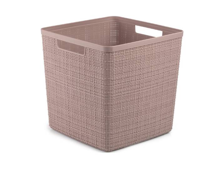 Curver Jute Korb Cube Rosa 27.9 × 27.9 × 27 cm 17 l