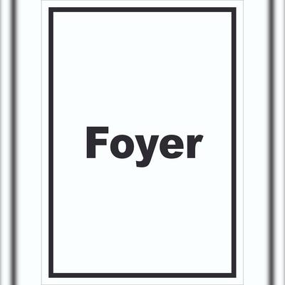 HB-Druck Foyer Schild mit Text Eingangshalle Empfangshalle hochkant A1 (594x841mm)