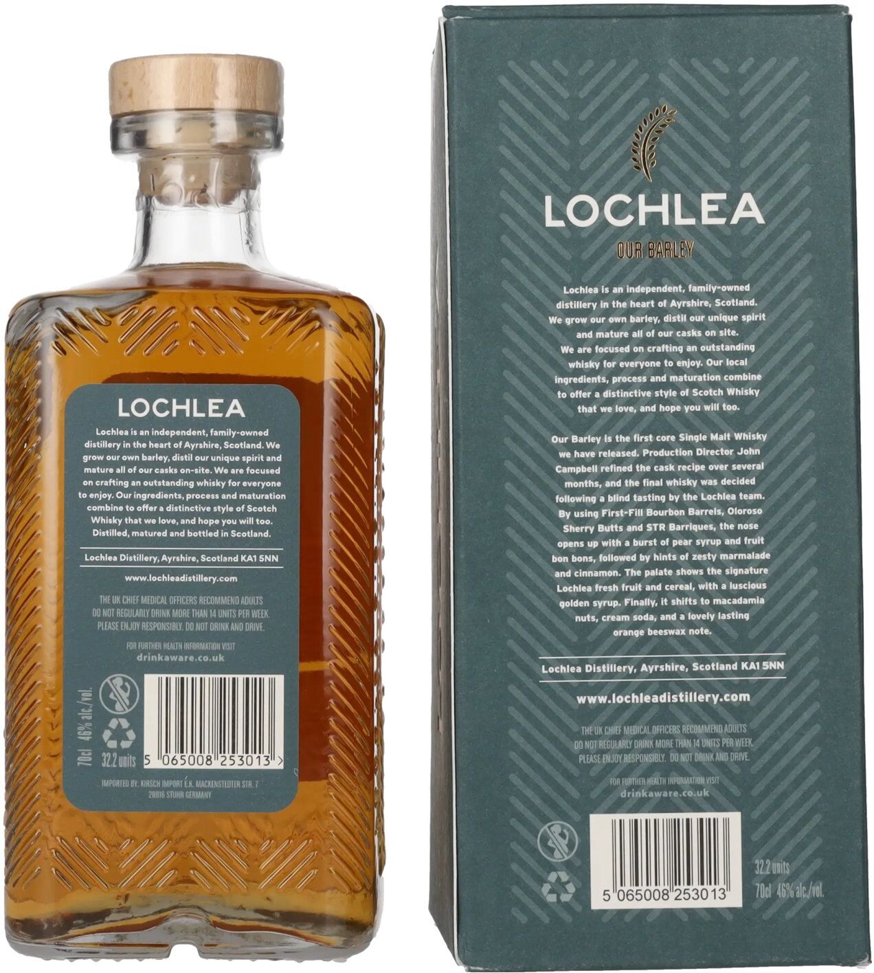 Lochlea OUR BARLEY Single Malt Scotch Whisky 46% Vol. 0,7l in Geschenkbox