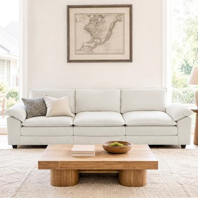 Uixe Modern Corduroy 3-Piece Modular Sectional Sofa