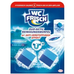 WC FRISCH 2er-Pack WC-Reinigungswürfel »Duo-Aktiv Ozeanfrische« blau