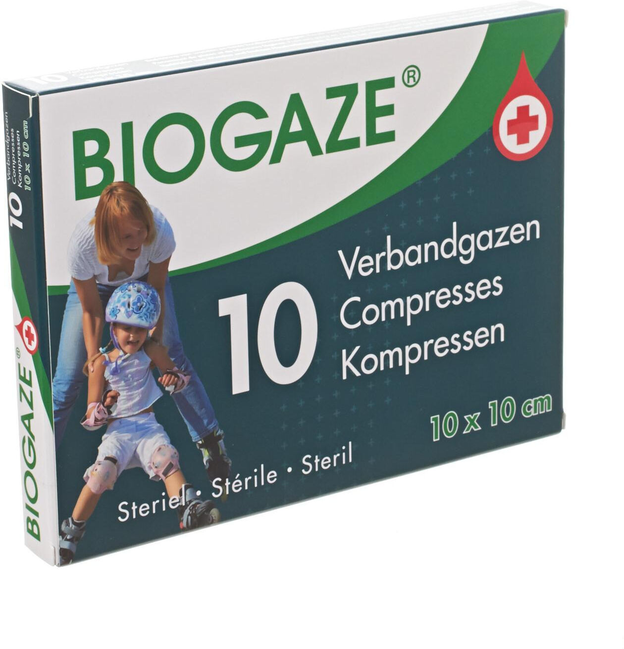 Biogaze Compresses Stériles 10 cm x 10 cm 10 Pièces