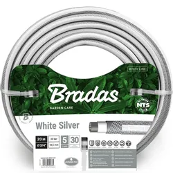 Gartenschlauch 3/4" 20m NTS knickfest verdrehungsfest Wasserschlauch WHITE SILVER BRADAS WWS3/420