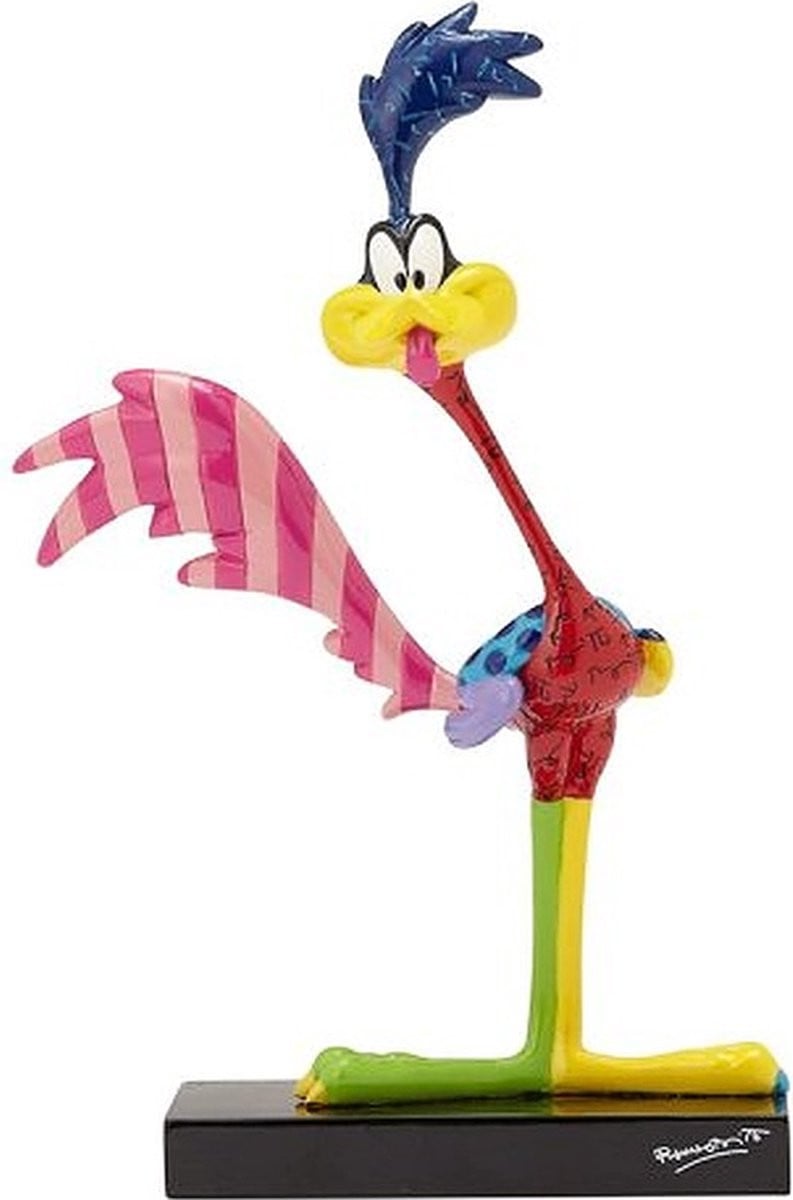 Looney Tunes by Britto Road Runner beeldje voor op tafel, 20 cm