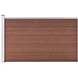 vidaXL Gartenzaun WPC 175x105 cm Braun
