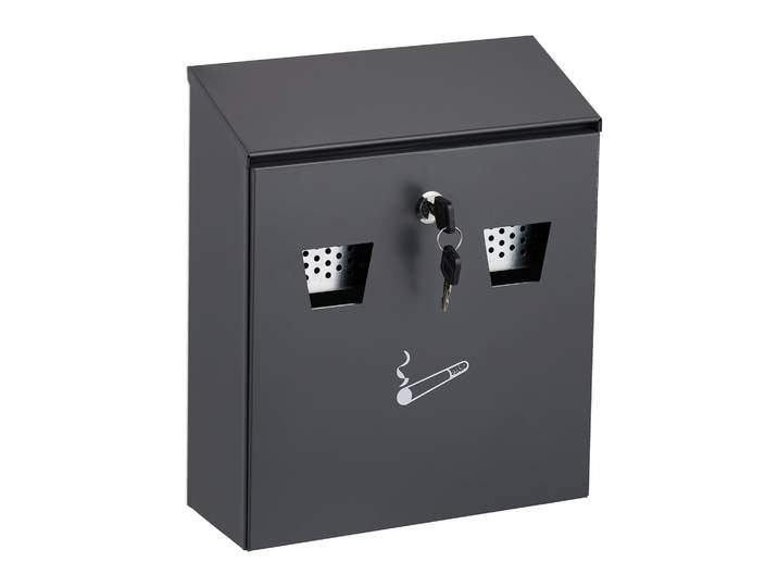 Wandaschenbecher 26 x 30 cm Breitformat Anthrazit