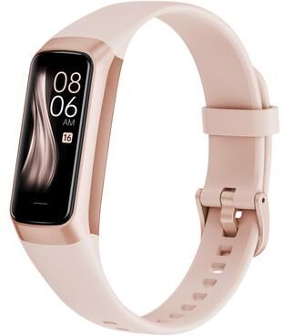 Shopalltechgadgets Smartwatch With Body Temperature Monitor Waterproof Fitness Tracker For Android & IPhone pink
