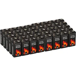 40x Absina Alkaline 6LR61 9V Block Batterie - passend für Gewerbe, Service & Rauchmelder