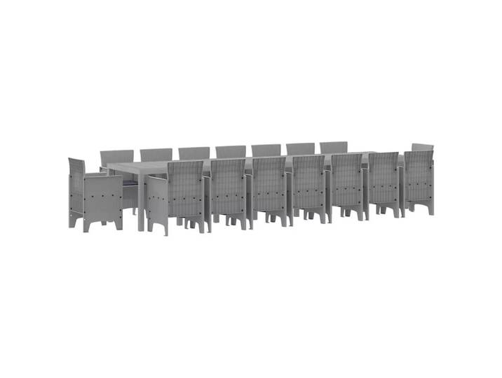 VidaXL - Gartenmöbel polypropylen, One Size, Silber