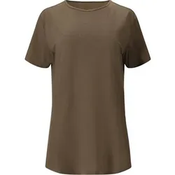 ATHLECIA Damen T-Shirt Lizzy W Slub S/S Tee, Größe 34 in Braun Braun