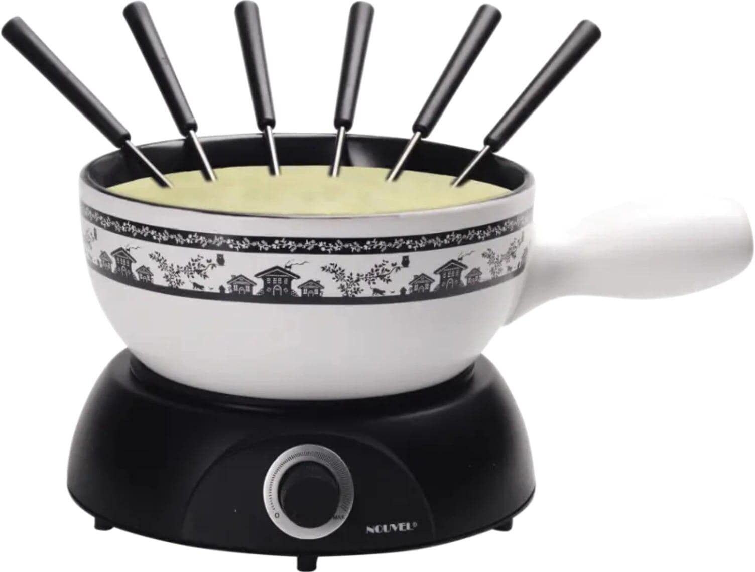 NOUVEL Fondue "Nouvel Käsefondue-Set Kuhband", schwarz, Fondues, Fondue schwarz Einheitsgröße