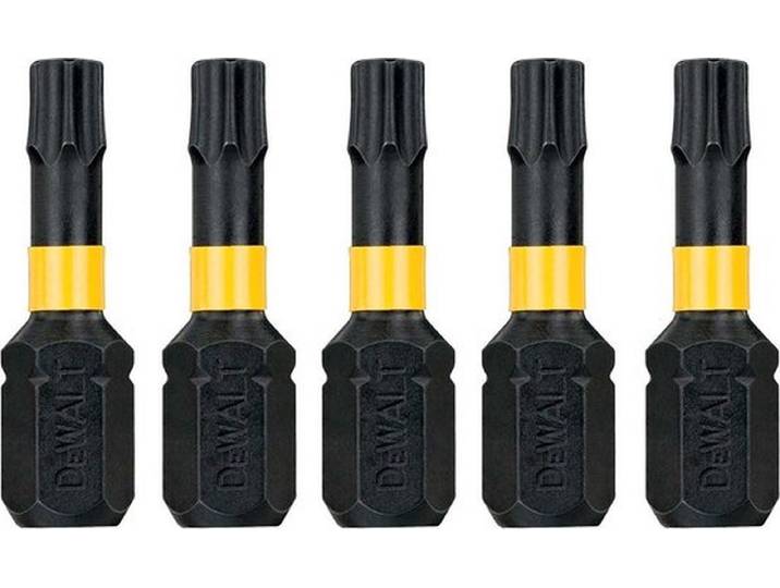 DeWALT T30 25mm Impact Torsion Schroefbits (5 stuks) - Extreme - DT7384T
