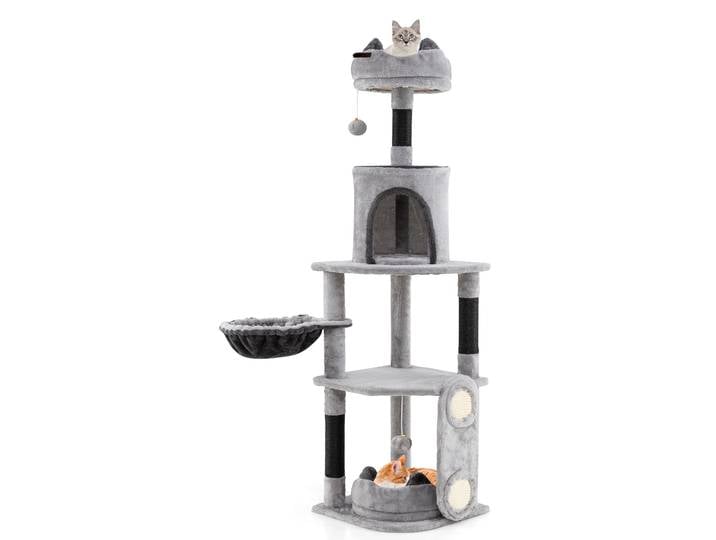 Grand poteau à gratter pour chat avec hamac, grotte, plates-formes, lit pour chat, poteaux et planche à gratter en Sisal, poteau à gratter pour chat