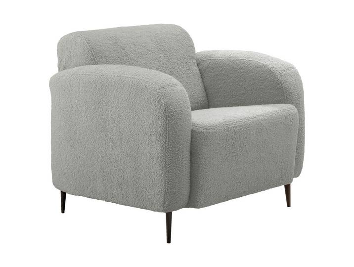 Sessel Marone Hellgrau Teddystoff