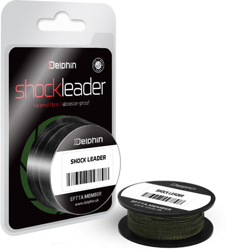 Delphin SHOCK Leader vert 0,24mm 35lbs 20m Gray, Beige 0,24mm 35lbs 20m