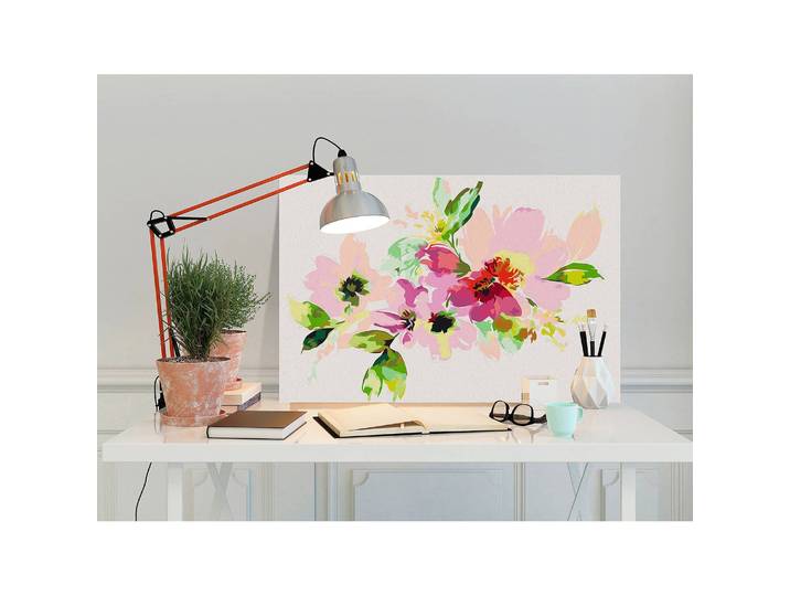 Malen nach Zahlen - Bunte Blumen Leinen Multicolor 40 x 50cm