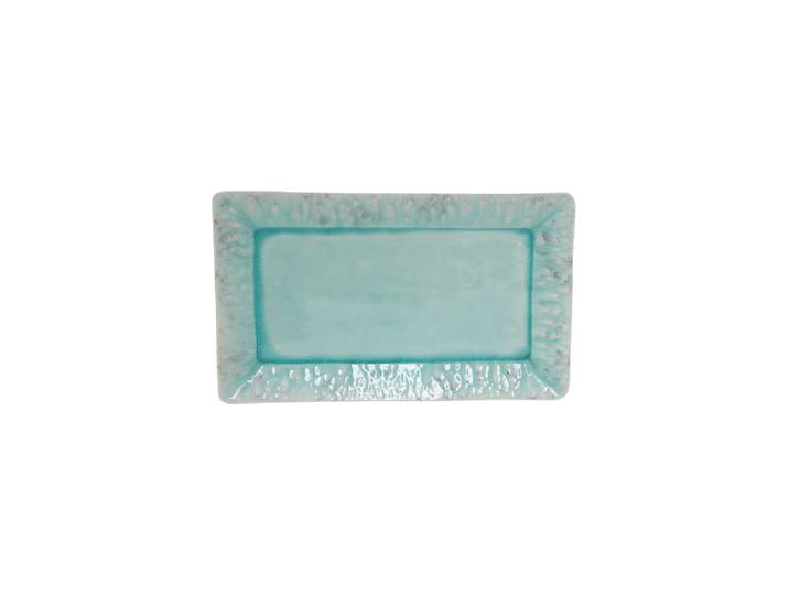 Handgefertigte Servierplatte „Madeira“ Blau Costa Nova