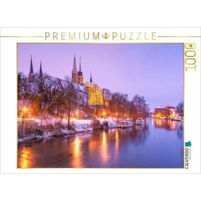 CALVENDO Puzzle Winter in Merseburg | 1000 Teile Lege-Größe 64x48cm Foto-Puzzle für glückliche Stunden