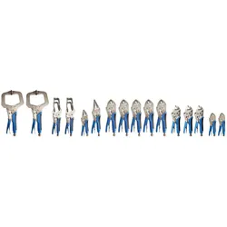 Brilliant Tools, Zange, Feststellzangen / Gripzangen-Satz, 16-tlg (280 mm)