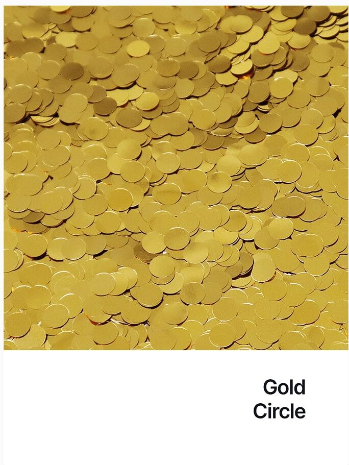 Hemway Shaped Craft Glitter   Circle   Epoxy Resin, DIY, Tumbler, Decoration - Gold - Shaped 50g