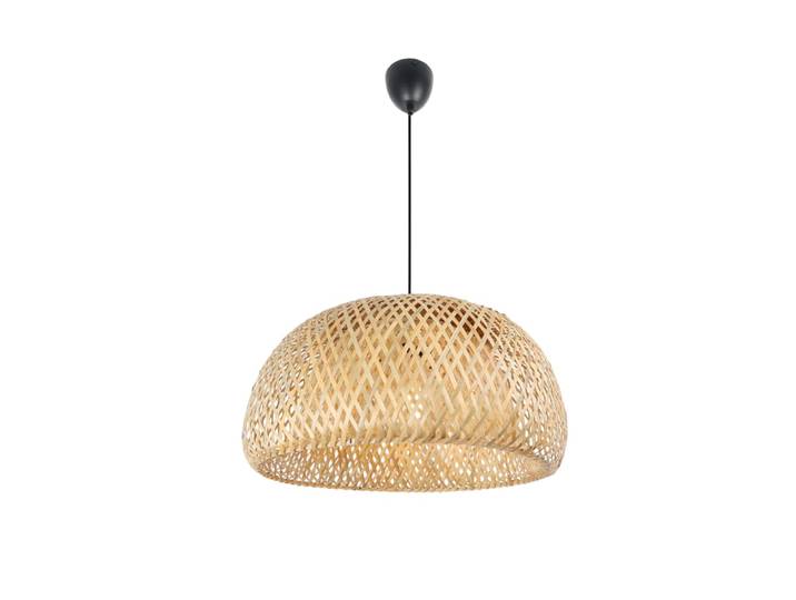 Plafonnier minimaliste en osier et bambou noir E27 Ø48 cm