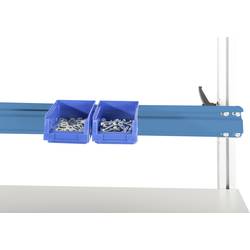 Manuflex LZ8322.5012 ESD ESD-Boxenträgerschiene für Alu-Aufbauportal, in Lichtblau RAL 5012, BxTxH = 1496 x 2 x 100 mm