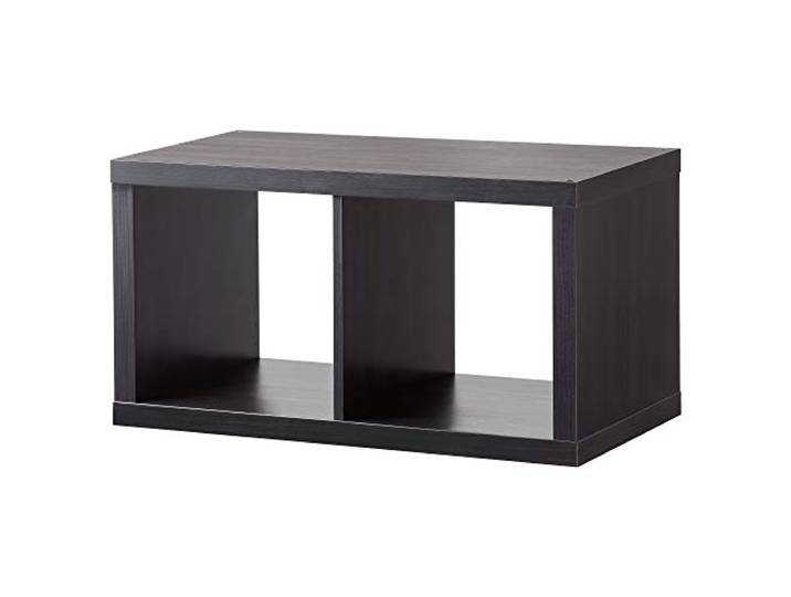 IKEA KALLAX Étagère 77 x 39 x 42 cm\, noir/marron\, 1 étagère\, minimaliste\, bibliothèque\, salon