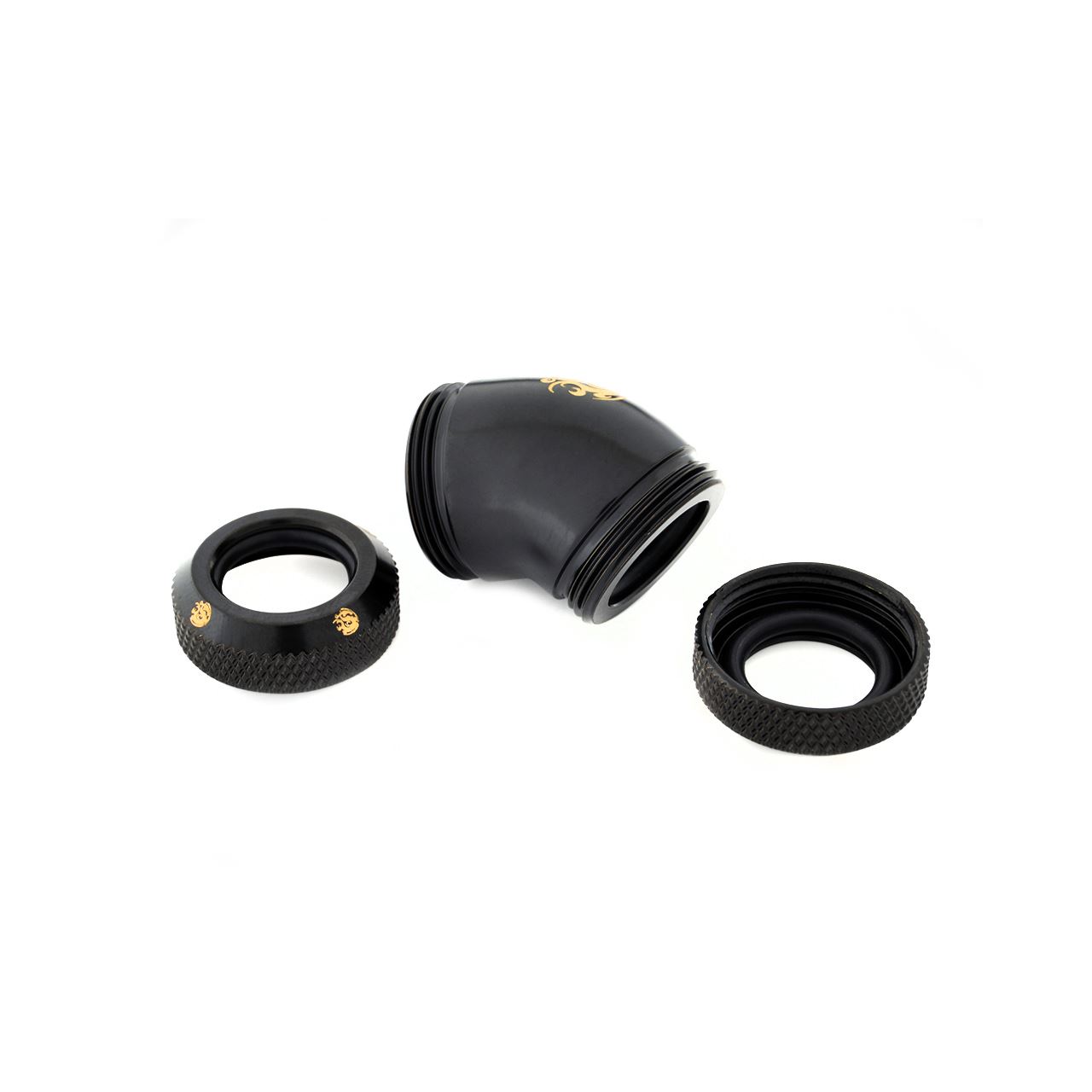 BitsPower Multi-Link Adapter 60 Grad 12mm AD auf 12mm AD Hardtube - schwarz glänzend
