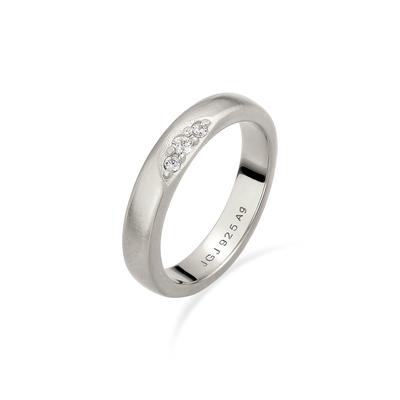 Diamantring ELLI DIAMONDS "Ring Verlobungsring Laborgezüchtete Diamanten Weiß Brillantschliff (0.075 ct) 925 Sterling Silber" Gr. 54, silber, Fingerringe, Damen, 54, Silber 925 (Sterlingsilber), Diamantring