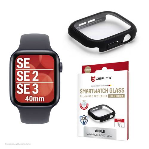 DISPLEX Full Body Displayschutzglas Apple Watch SE 40 mm, Watch SE (2. Gen.) 40 mm, Watch SE (3. Gen.) 40mm 1 St. 02137