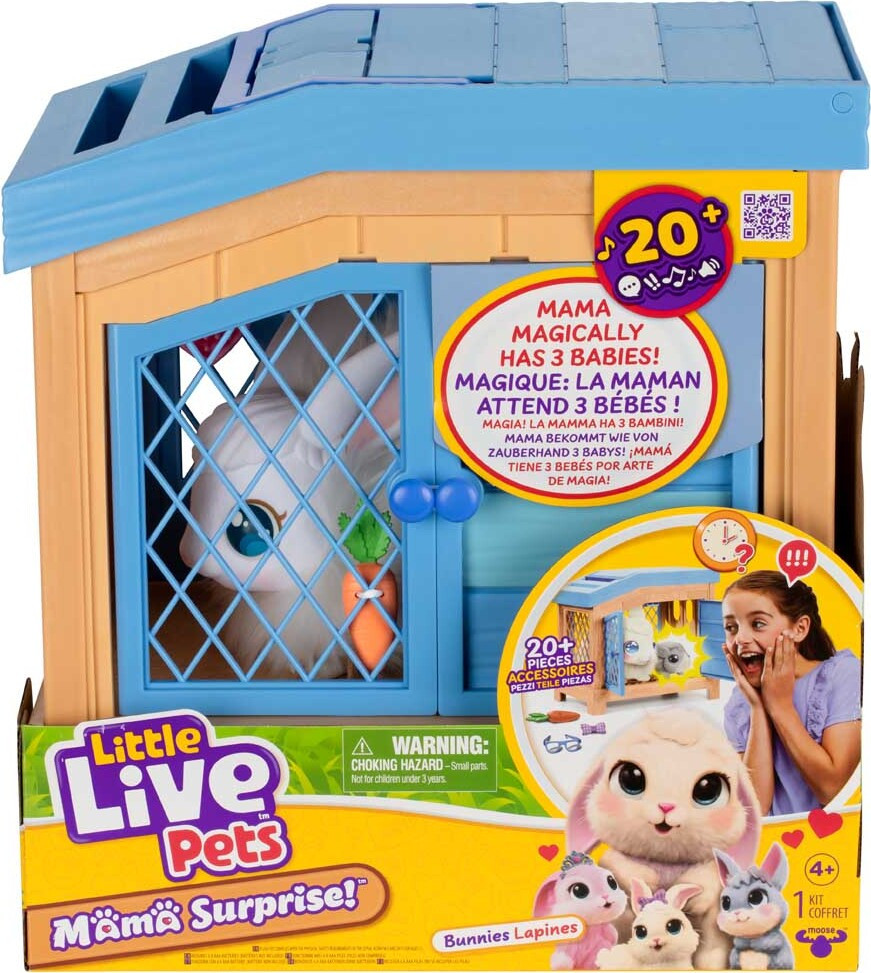 Little Live Pets Mama Surprise S3 Konijnenfamilie-speelset van Moose