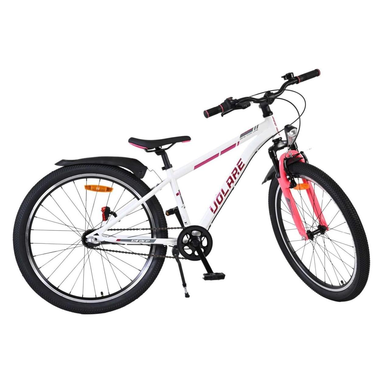 Volare XC Race Kinderfiets - 24 inch - Nexus 3 - Wit/Roze (24") (22565)