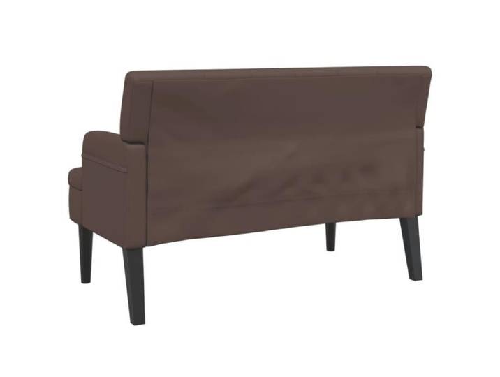 KEENSO Banc avec dossier marron 112x65 5x75 cm similicuir 84506