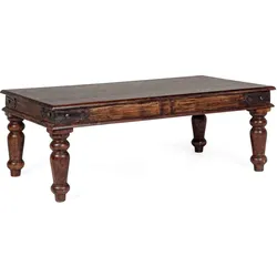 Couchtisch Jaipur, Akazienholz Braun, klassisches Design, rechteckig, 110 cm
