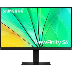 Samsung ViewFinity S6 - S60D (2560 x 1440 Pixel, 24"), Monitor, Schwarz