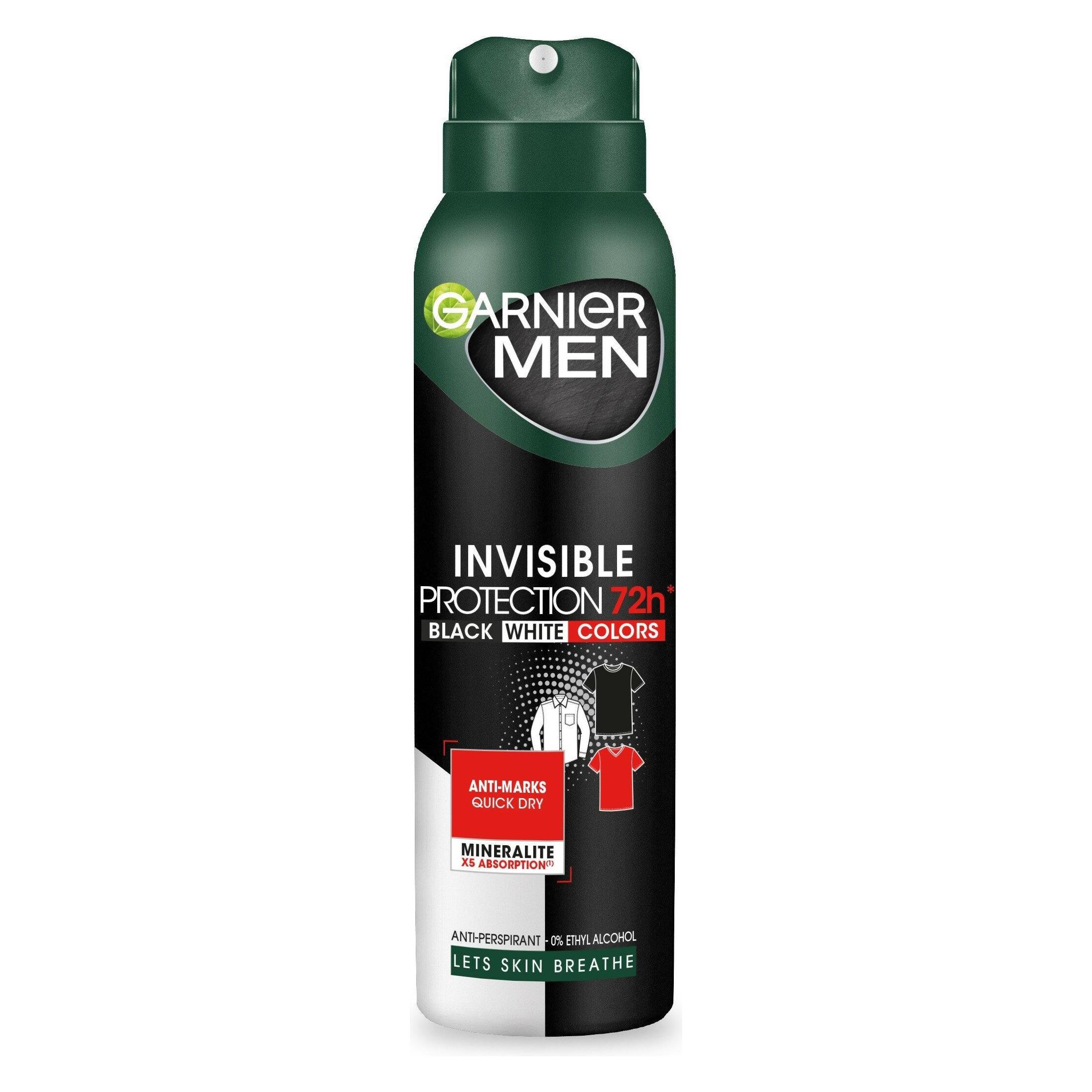 Garnier Invisible Protection 72H Men Deo Spray 150Ml (Spray, 150 ml) (3600542471091)