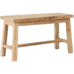 Bank Trinity aus recyceltem Teakholz, skandinavischer Stil, natur, kompakt für Indoor