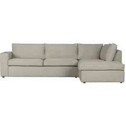 Ecksofa Freddie Stoff Melange, modernes Design, rechts, creme – bequemer Komfort für Dein Zuhause