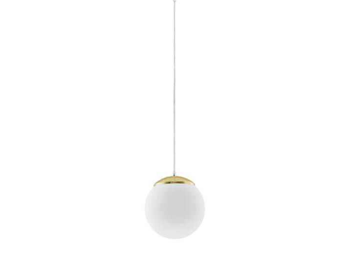 Design Pendellampe „Ugo“ Ø 20 cm Gold / Weiss Sollux Lighting