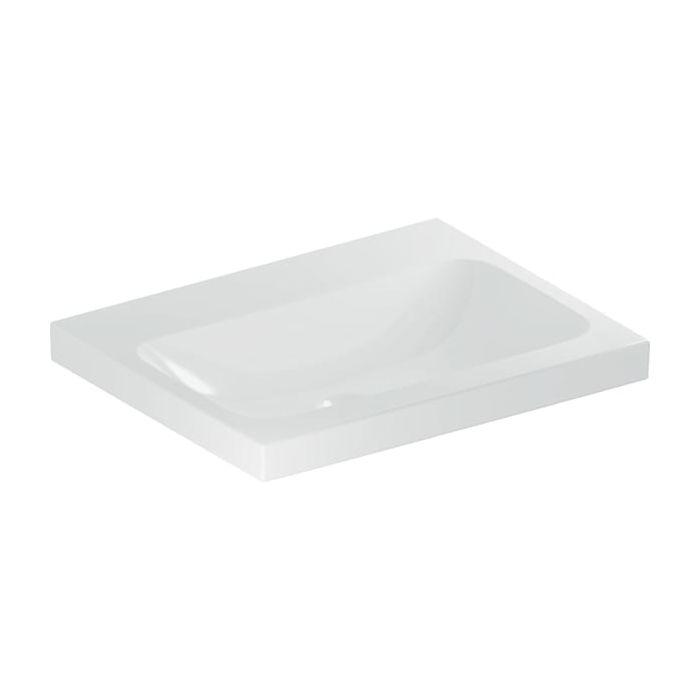 Geberit iCon light Waschtisch 501834007 60x48cm, ohne Hahnloch, ohne Überlauf, weiß