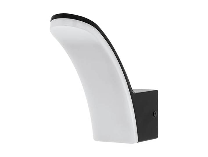 EGLO LED Applique murale extérieure Fiumicino\, lampe extérieure 1 flamme applique en aluminium et plastique\, couleur : noir\, blanc\, IP44