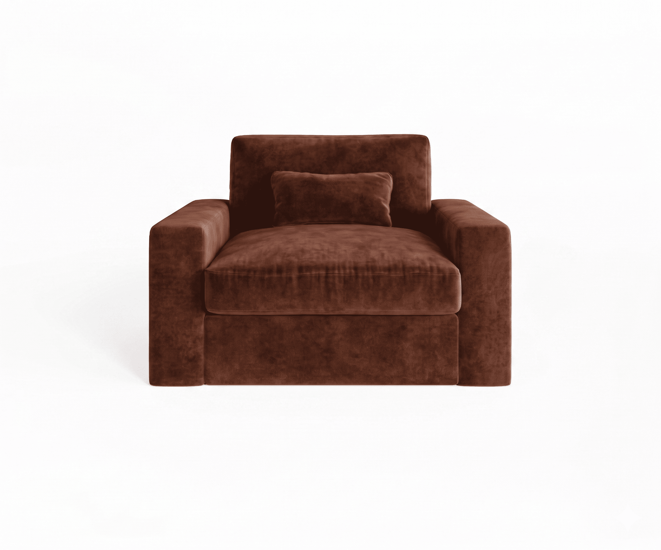 Tribeca Rust Velvet Love Seat