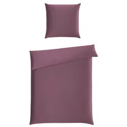 Casea Satin-Bettwäsche Barcelona 155 x 220 cm Satin Rot Fuchsia